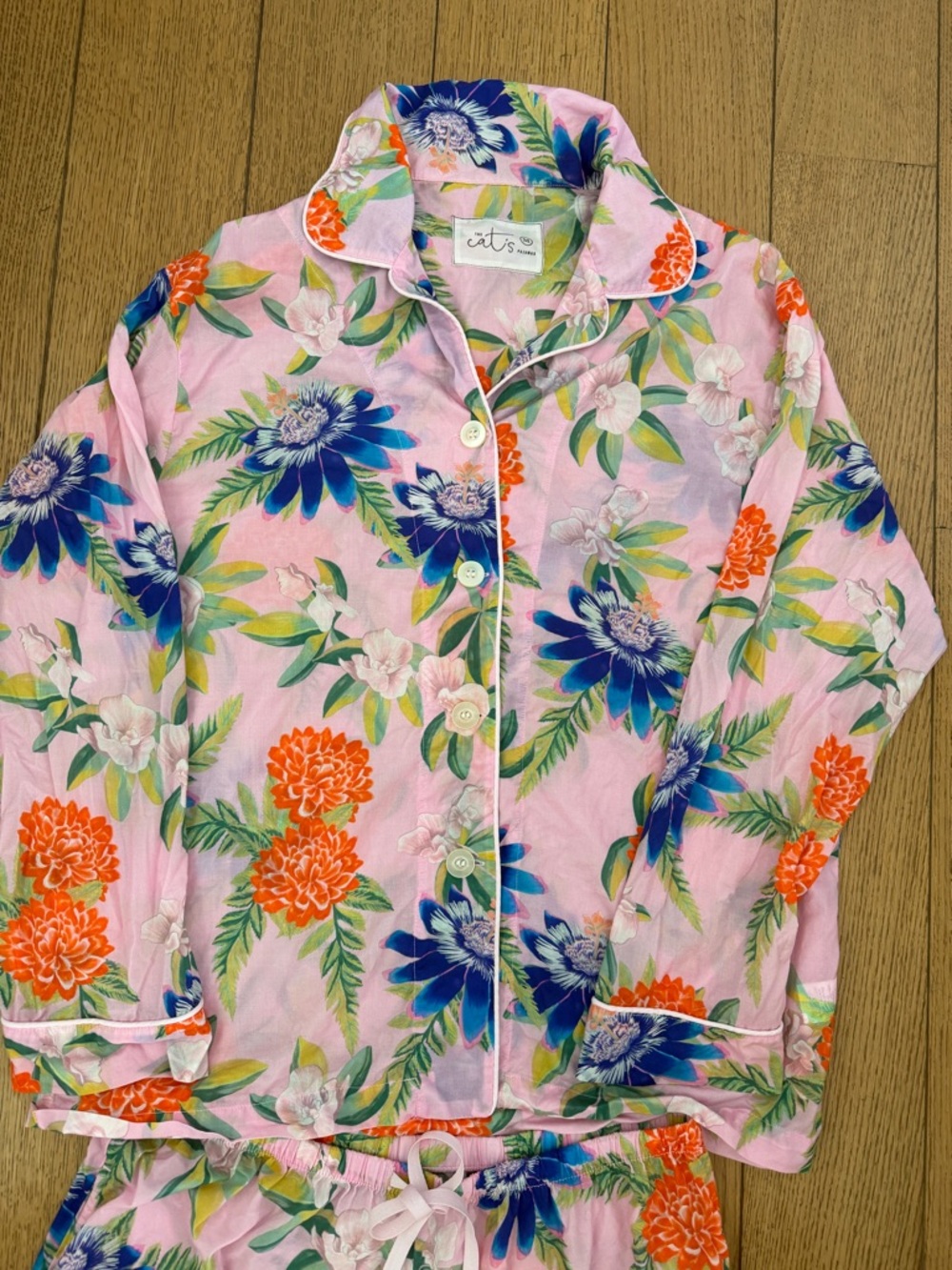 The Cat's Pajamas Tropical Floral Pajamas Size Medium - Picture 3 of 10